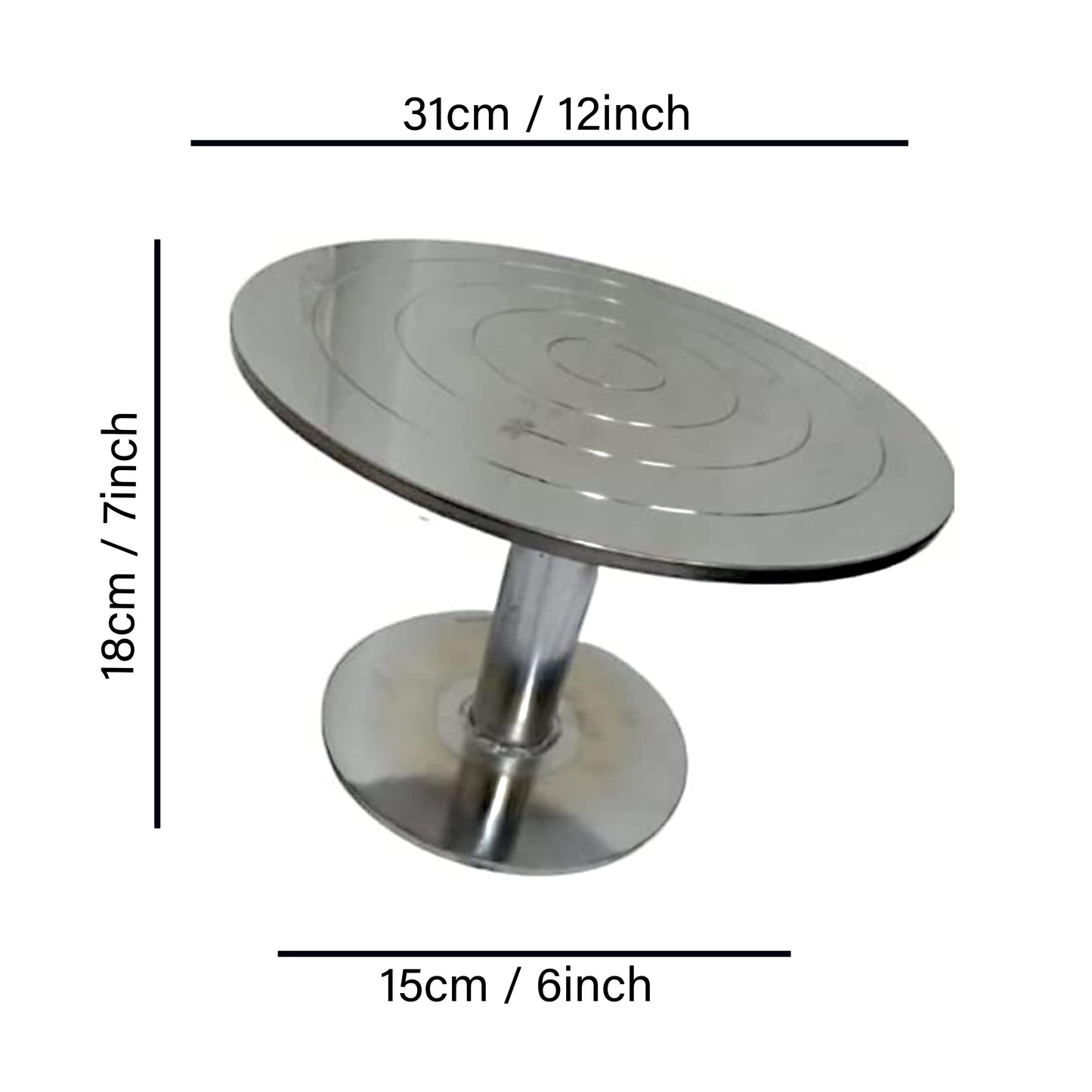 STAINLESS STEEL TURN TABLE {12inch}