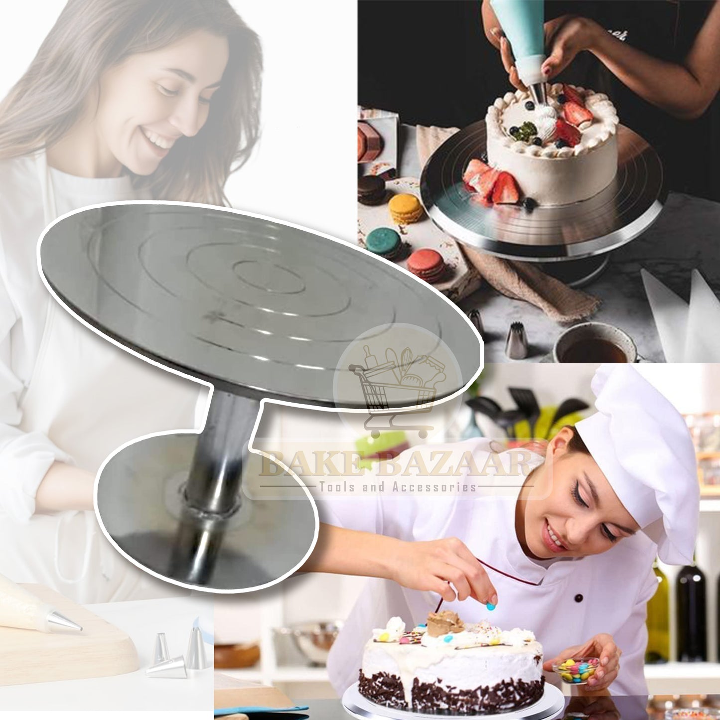 STAINLESS STEEL TURN TABLE {10inch}