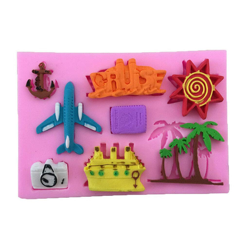 Vacation Travel Seaside Holiday Theme Silicone Fondant Mold