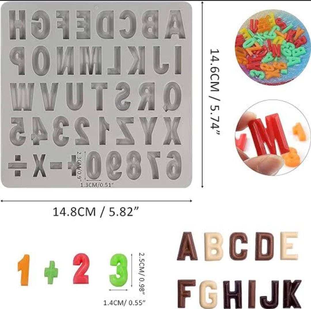 3D Alphabet Chocolate Mold