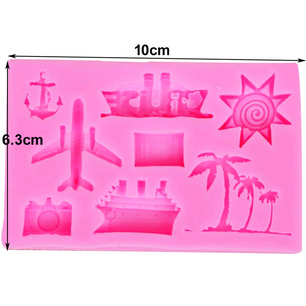 Vacation Travel Seaside Holiday Theme Silicone Fondant Mold