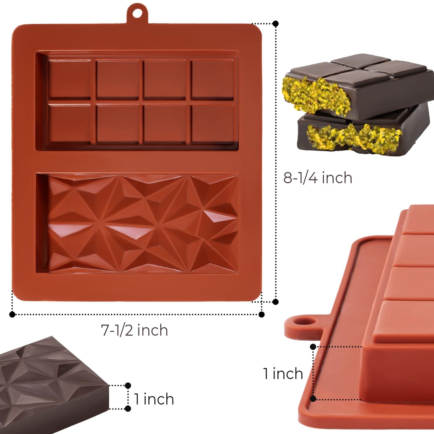 2 in 1 Big Deep Kunafa Chocolate Mold