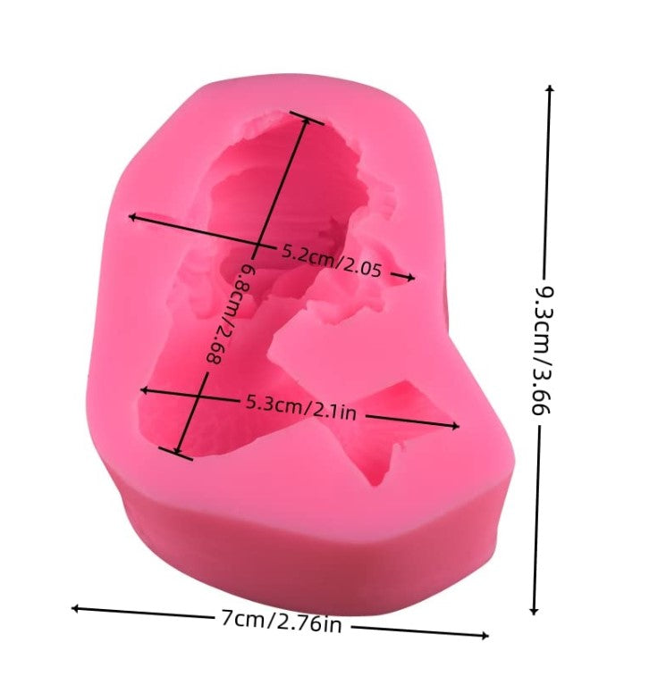 3D Sleeping Mermaid Fondant Mould