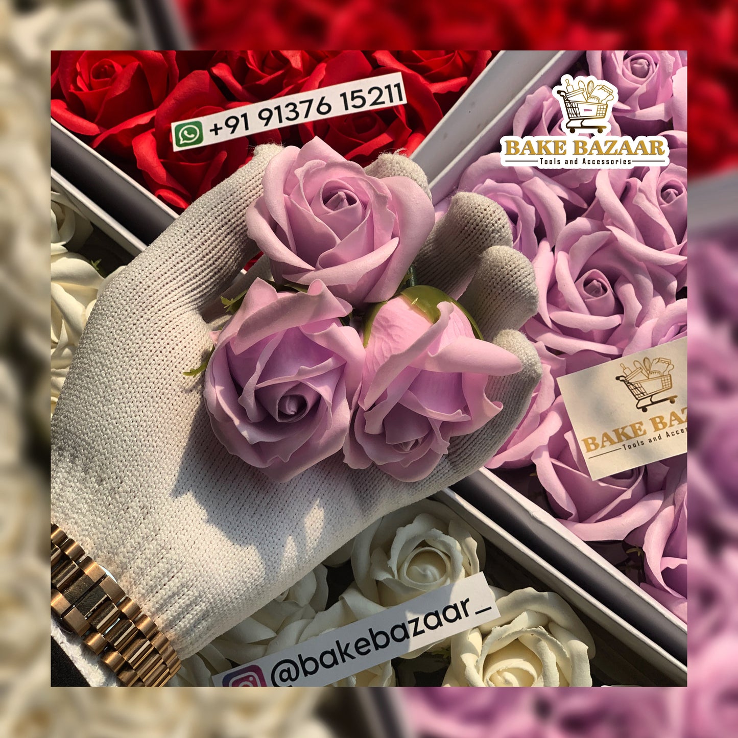 Artificial Rose Flower Pink