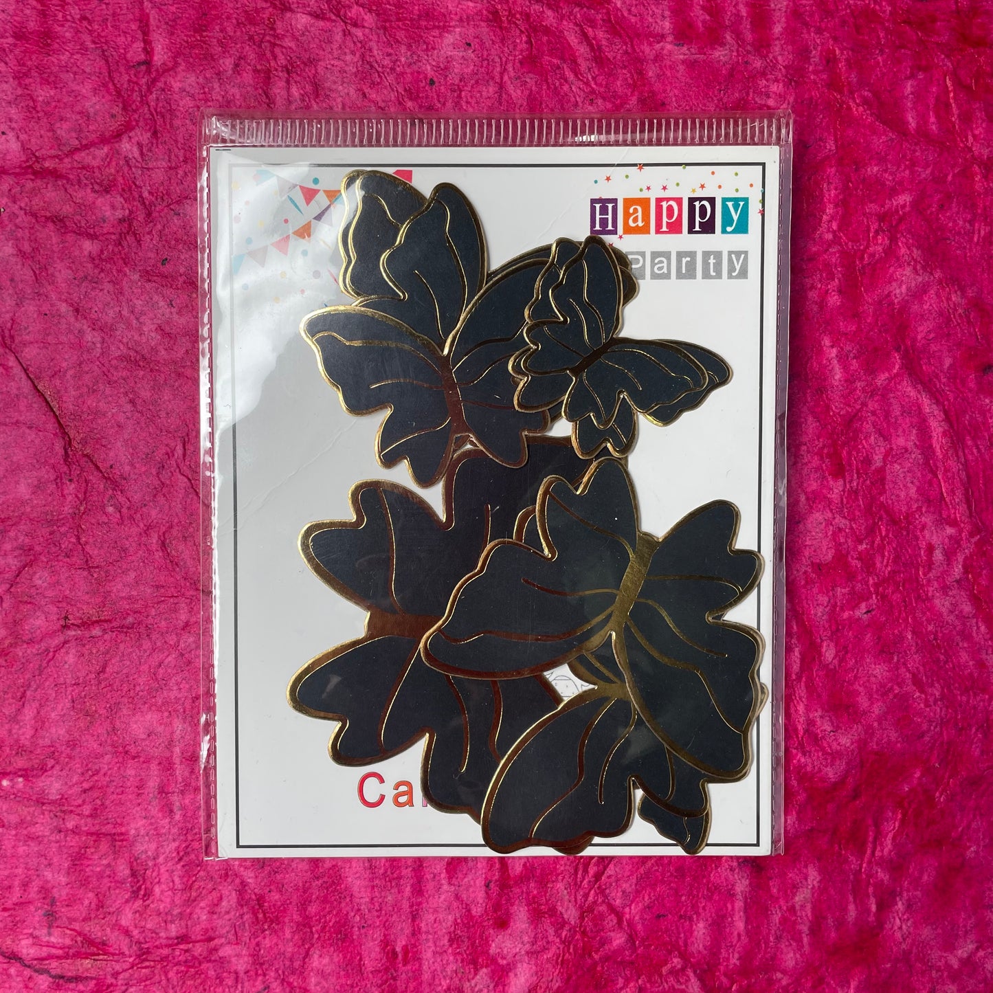 10 pcs Black Butterfly Paper Topper