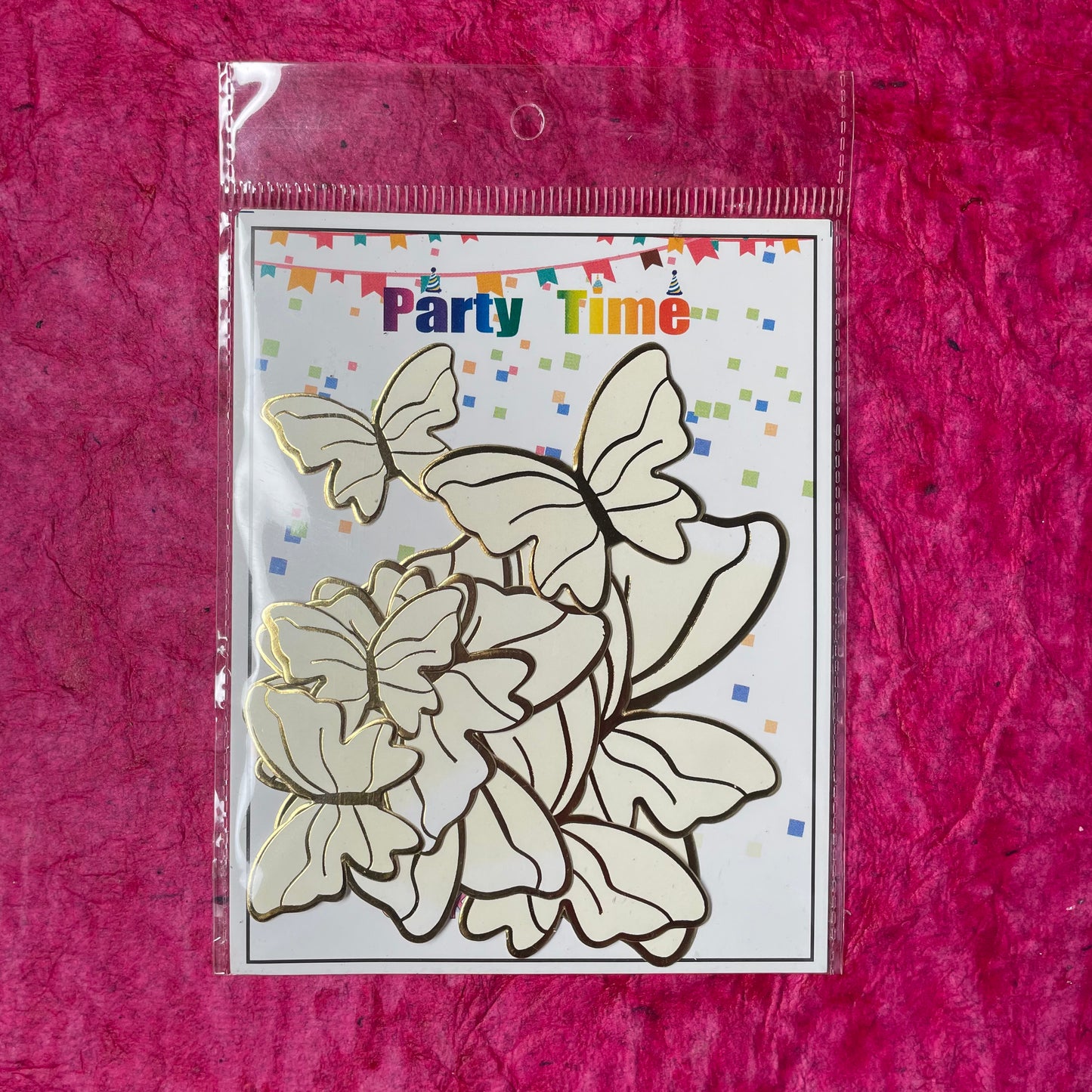 10pcs Yellow Butterfly Paper Topper