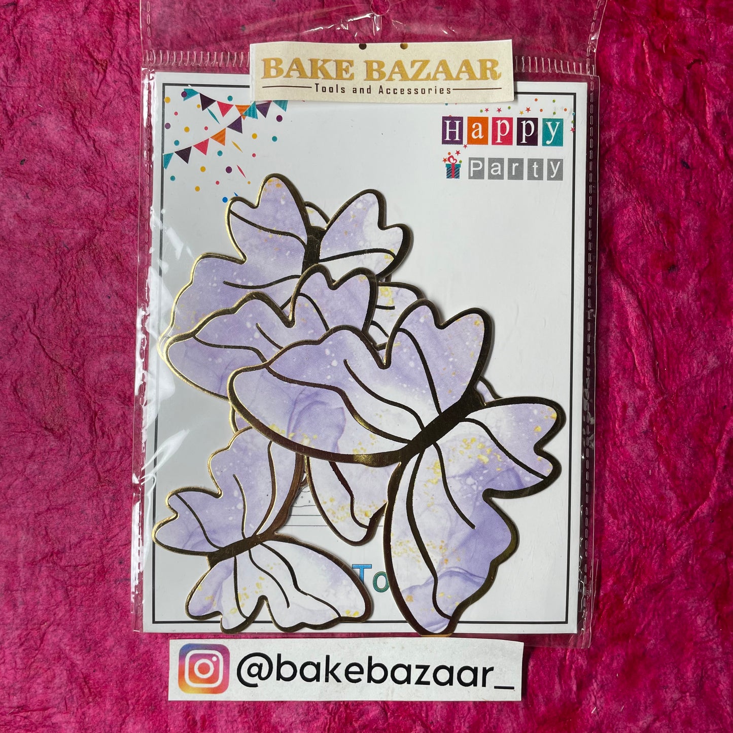 10pcs Multicolor Butterfly Paper Topper