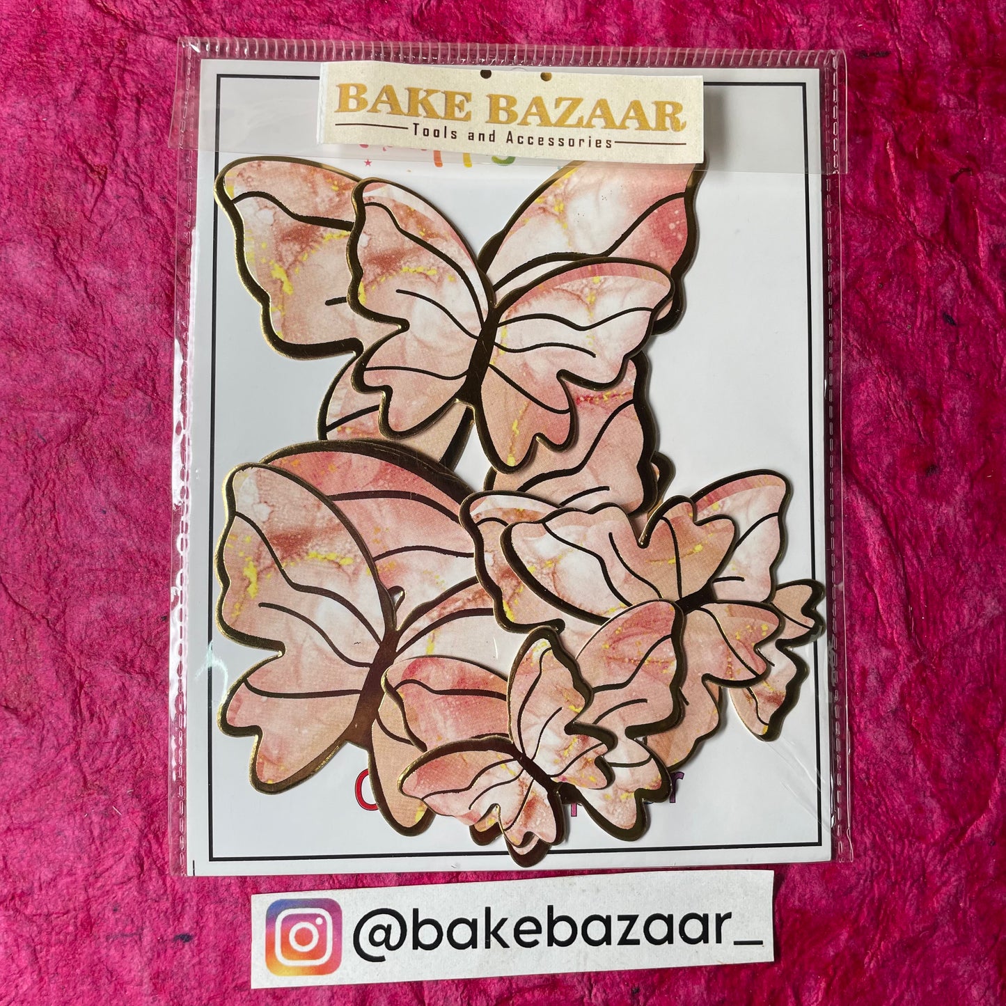 10pcs Multicolor Butterfly Paper Topper