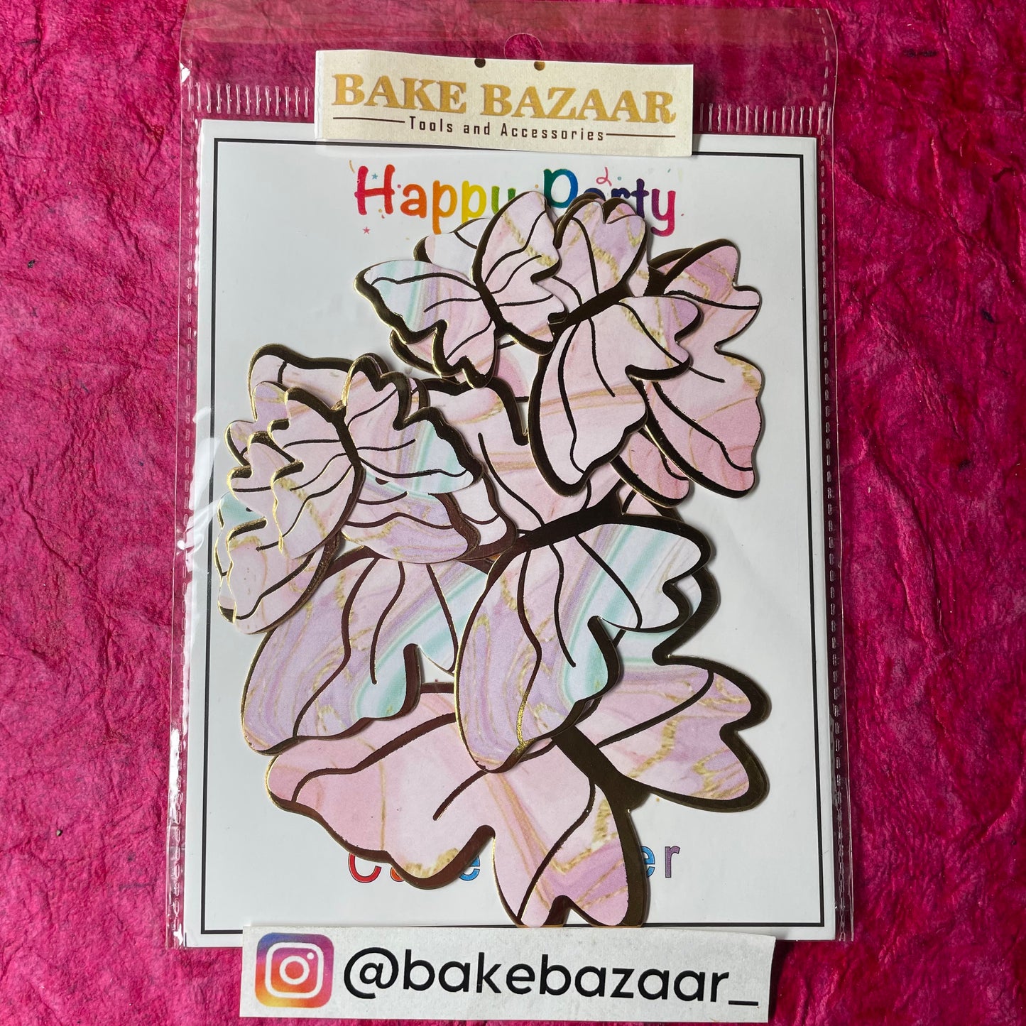 10pcs Multicolor Butterfly Paper Topper