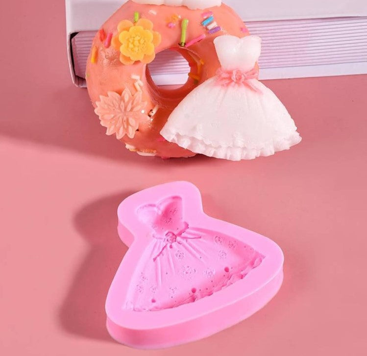 Wedding Dress Skirt Silicone Fondant Mould