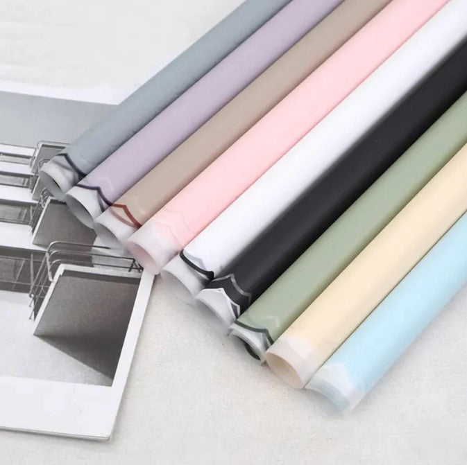 Premium Flower Wrapping Paper with Wavy Lines