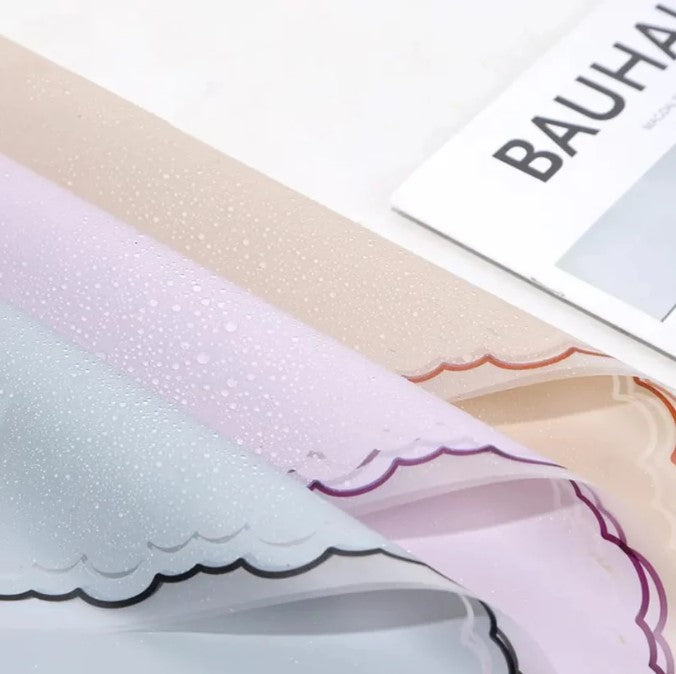 Premium Flower Wrapping Paper with Wavy Lines