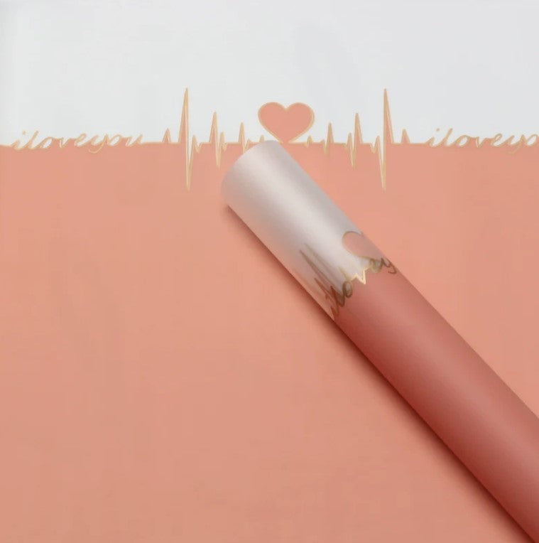 Heartbeat Frosted Wrapping Paper