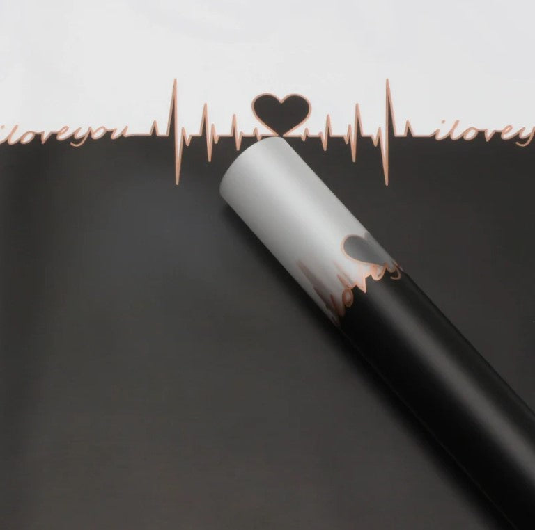 Heartbeat Frosted Wrapping Paper