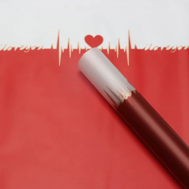Heartbeat Frosted Wrapping Paper