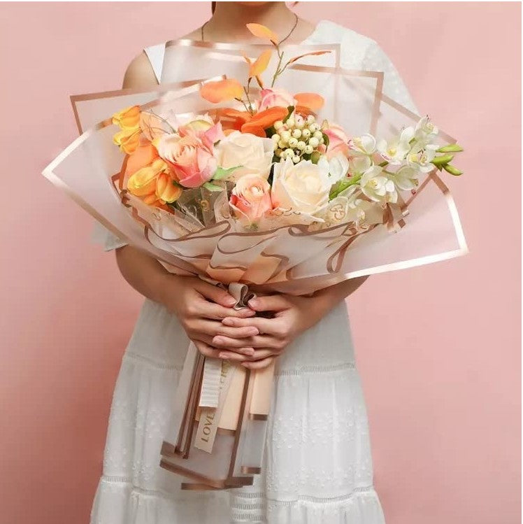 Double Border Flower Wrapping Sheets