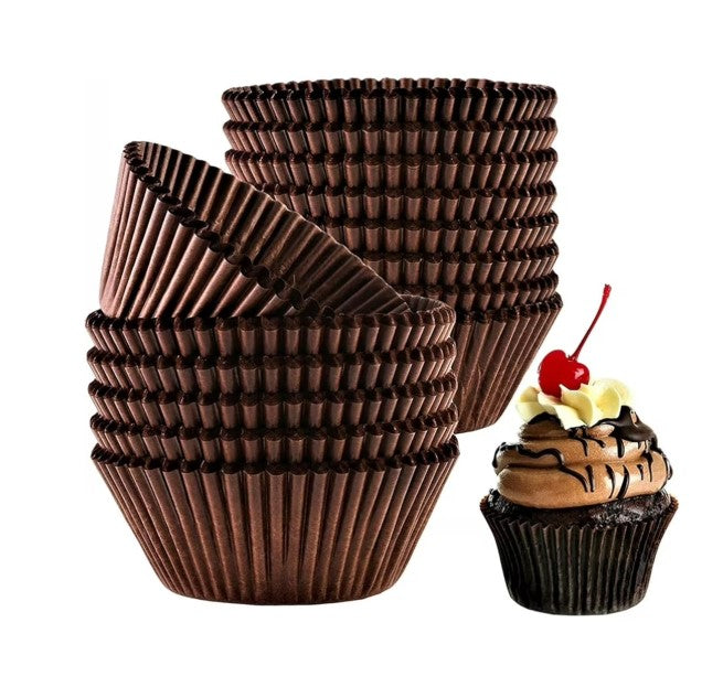 10cm Brown Paper Cupcake Liner (100pc Pack)