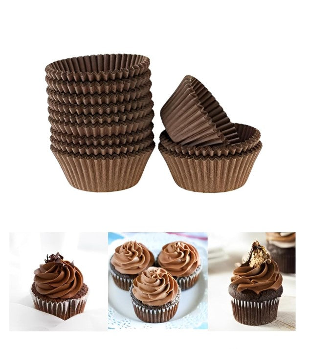 10cm Brown Paper Cupcake Liner (100pc Pack)