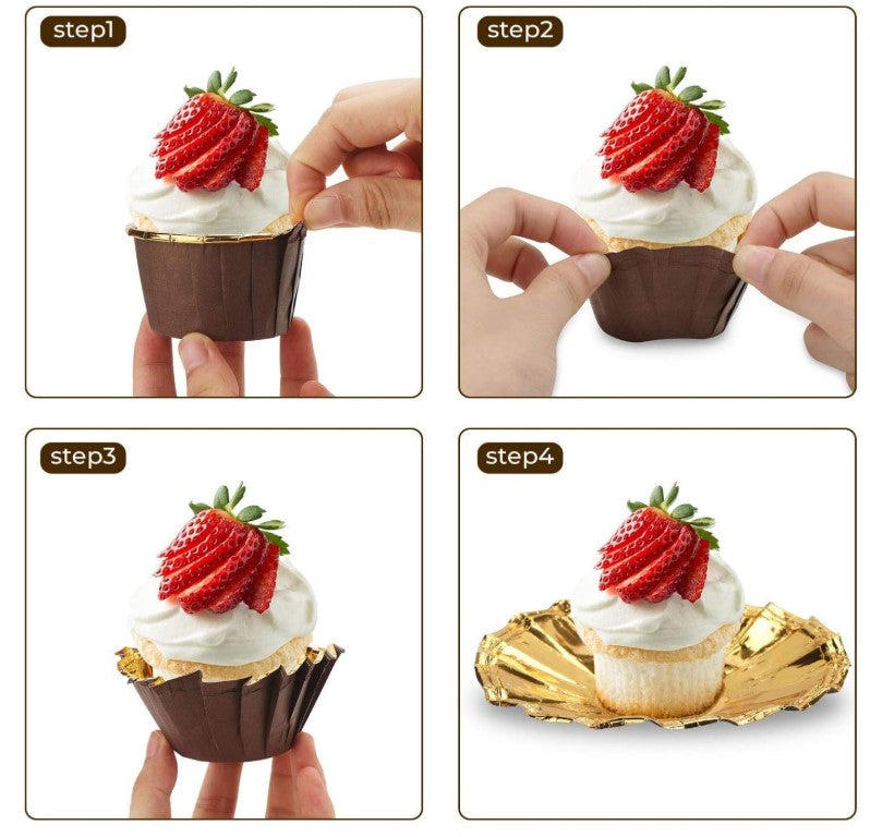 Aluminum Foil Paper Baking Cups (50pc)