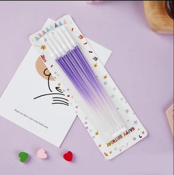 6pc Ombre Straight Candles