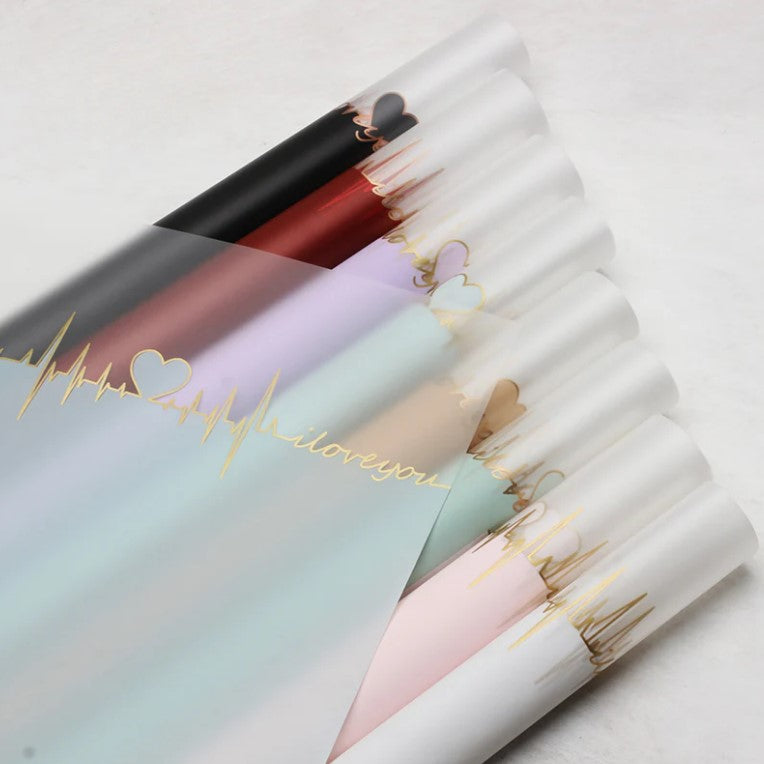 Heartbeat Frosted Wrapping Paper