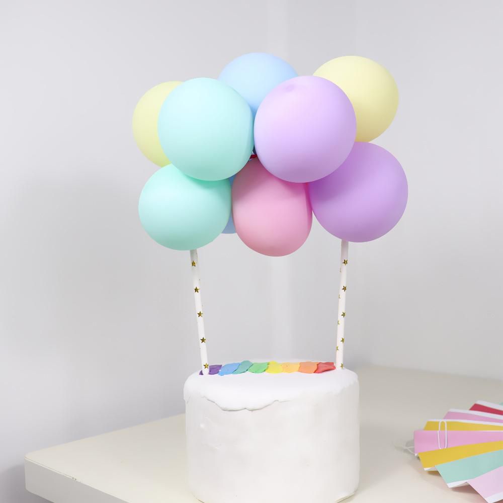 Solid Pastel Balloons Cake Toppers