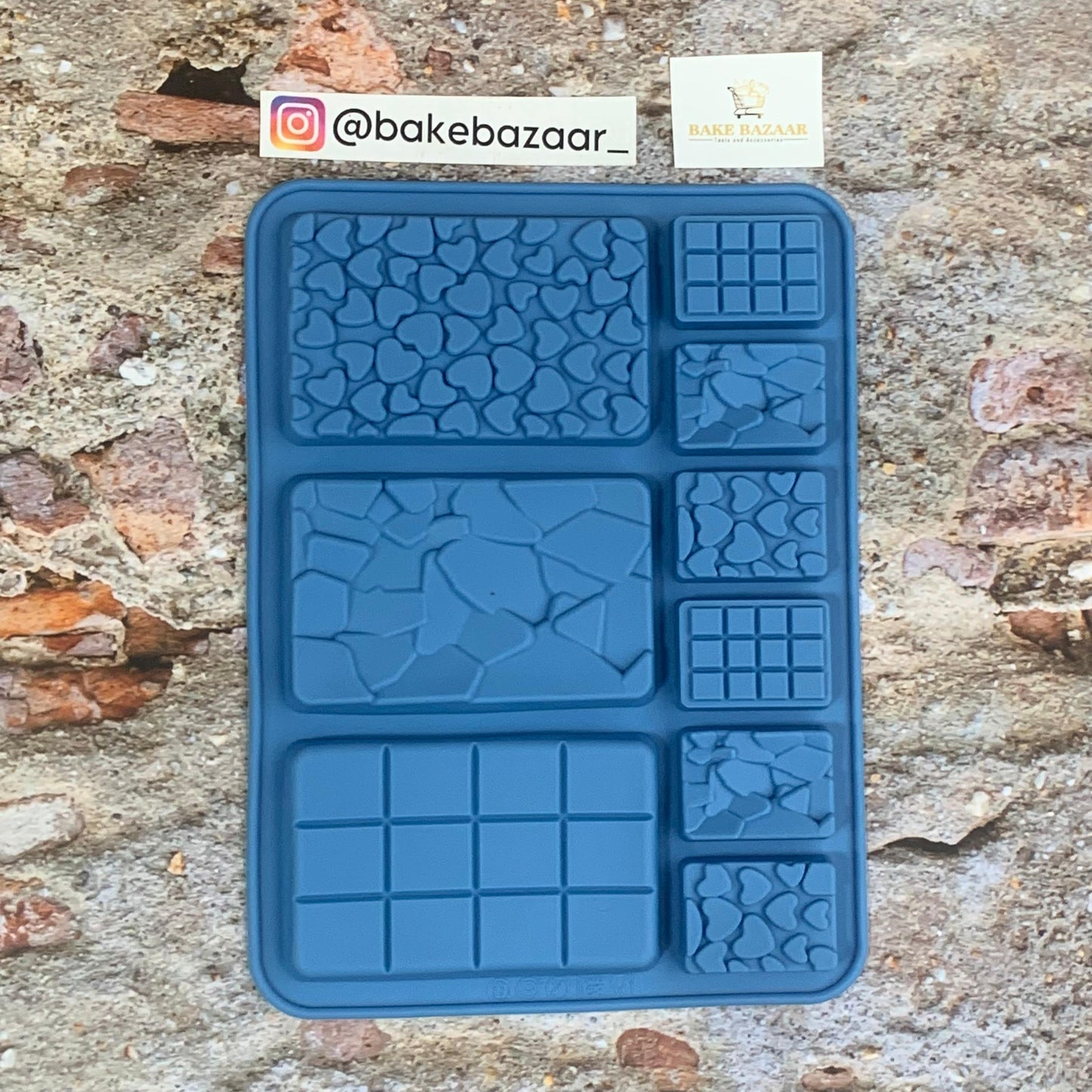 9 Cavity Silicone Chocolate Bar Mould