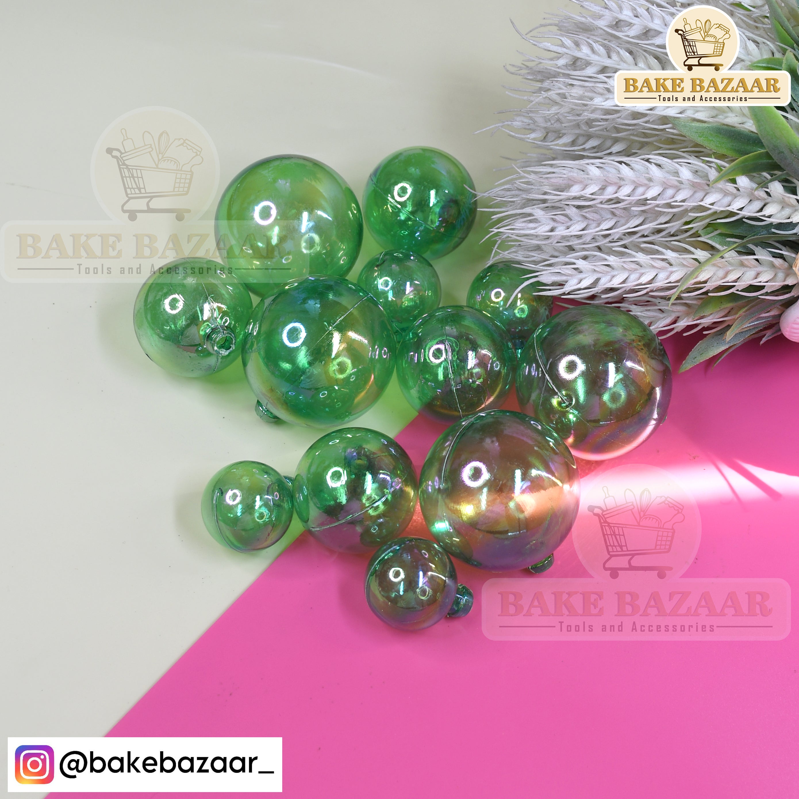 Green Crystal Faux Ball