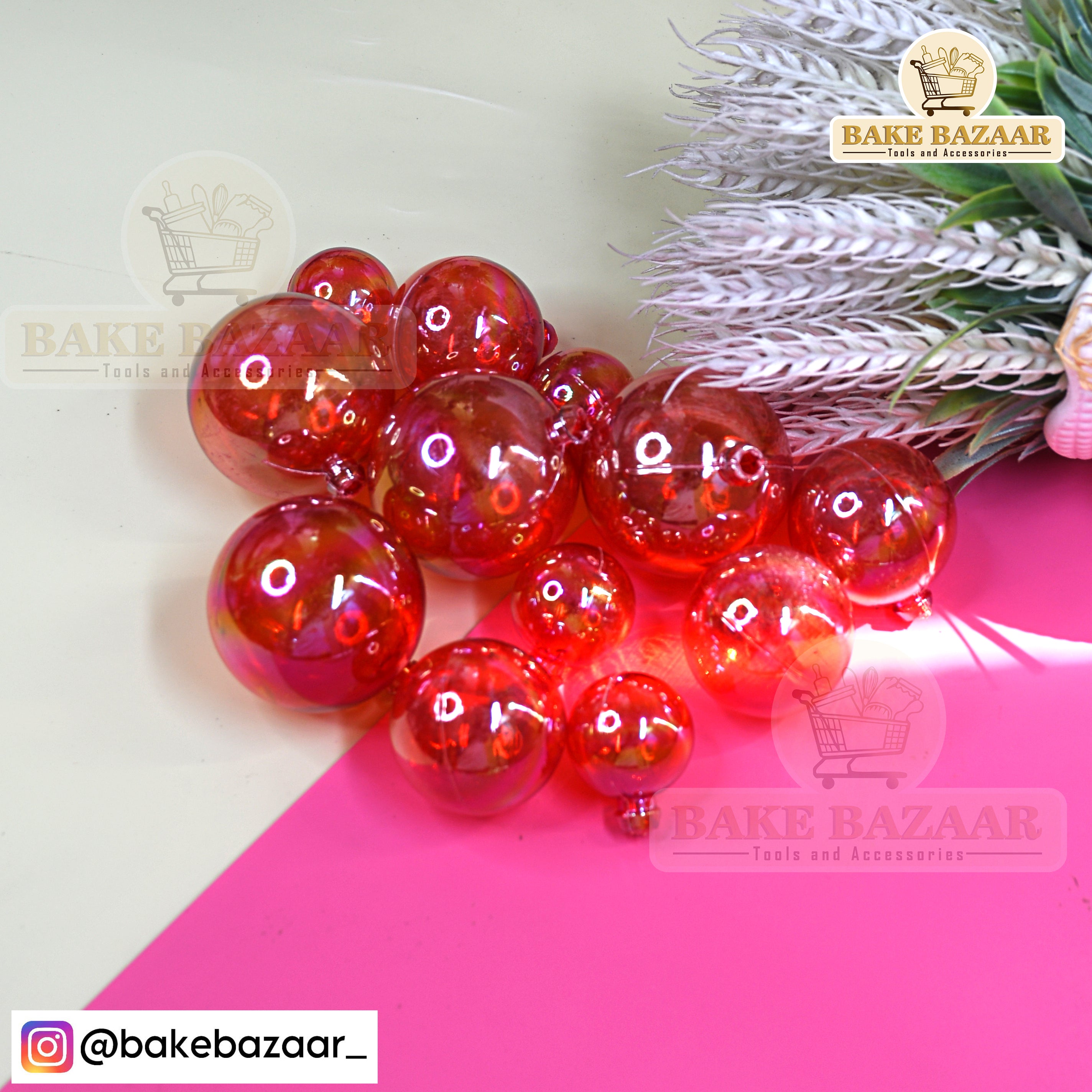 Red Crystal Faux Ball