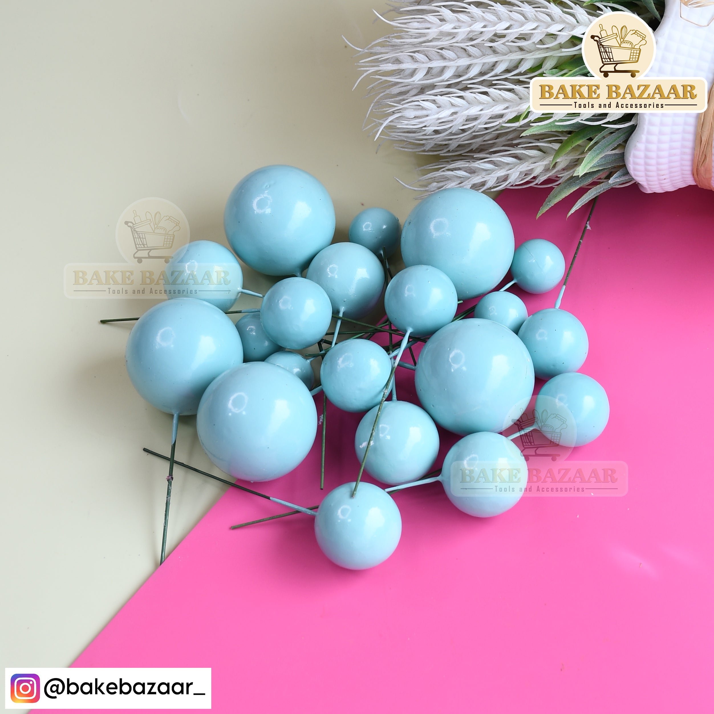 Blue Shining Faux Ball