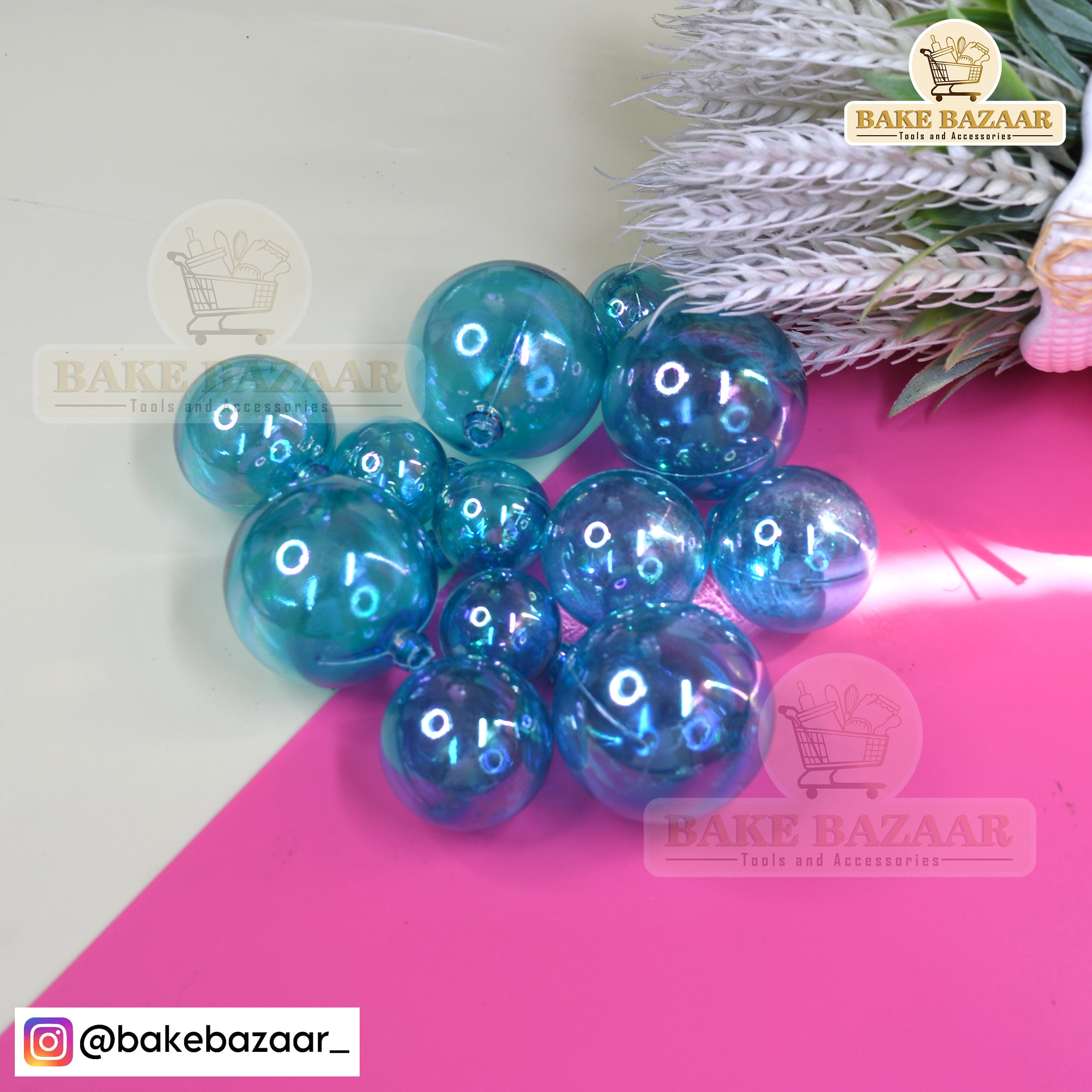 Blue Crystal Faux Ball