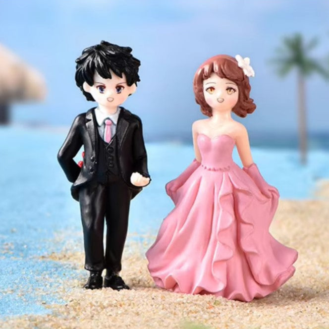 Couple Miniature , Romantic Wedding Couple Miniature  BBM043