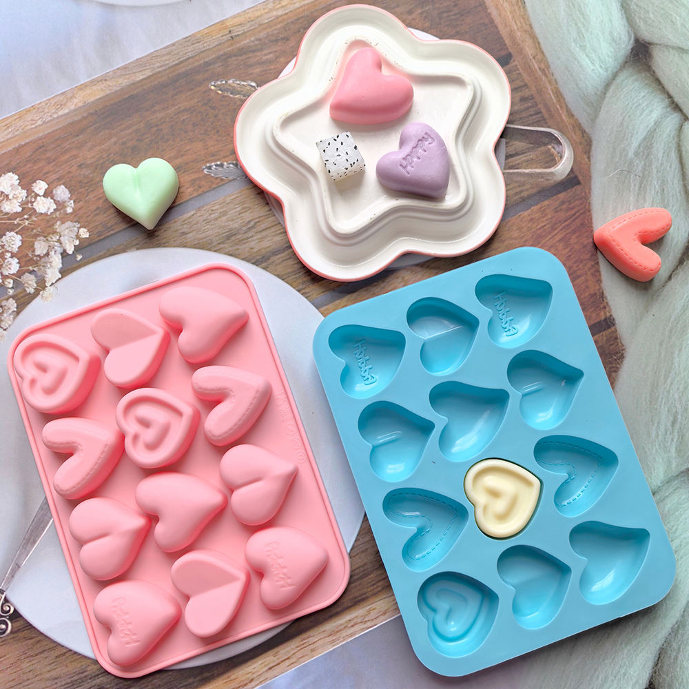 Silicon Heart Shape Chocolate Mold 12 Cavity