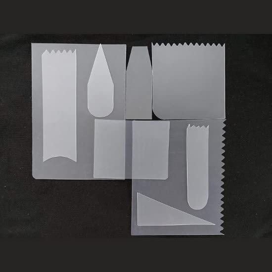 9pc Flexible Plastic Cake Scrapers for Icing