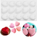 Silicone Mold 3D Heart Shape 15 Cavity for Chocolate Making