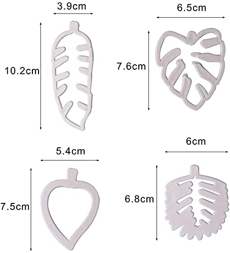 4 Pieces Tropical Leaf Cookie Cutter Shape Set