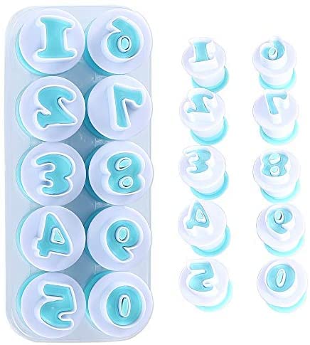 NUMBER Letters Plunger Fondant Cookie Cutter