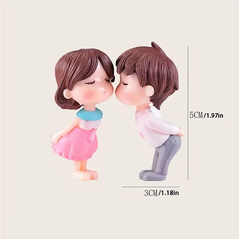 Romantic Love Kissing Couple Miniature for Valentines Day cake Decoration BBM045