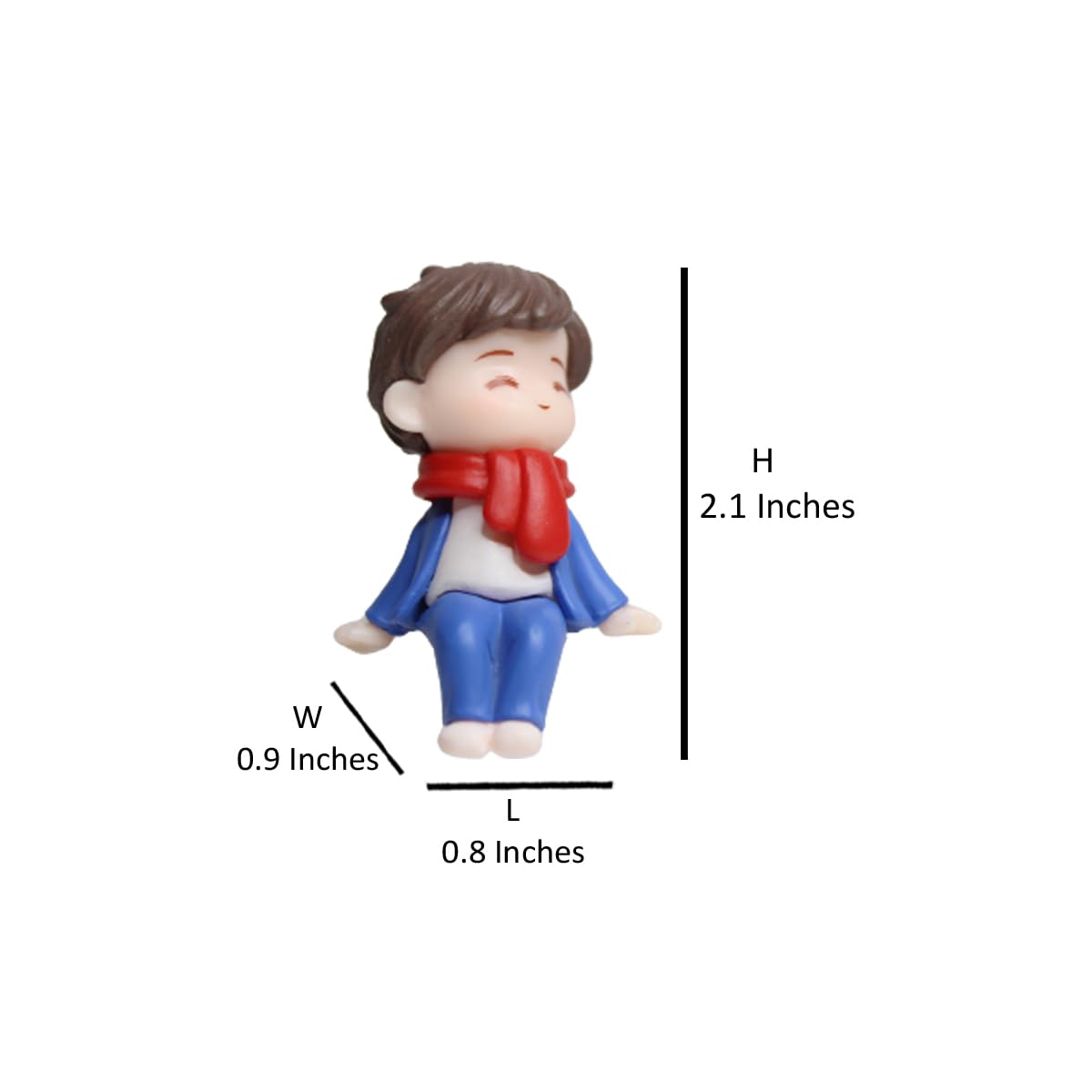 Winter Scarf Couple Miniature For Cake [RED] BBM026