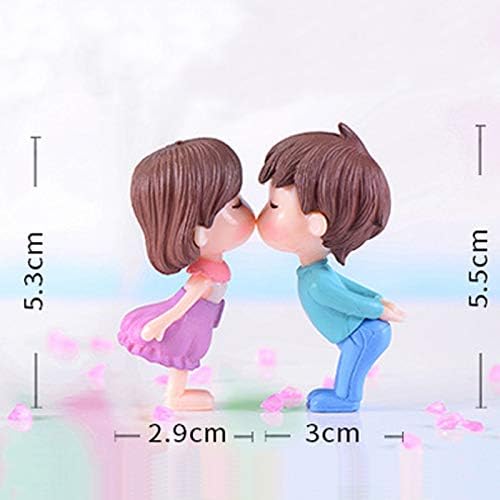 Romantic Love Kissing Couple Miniature for Valentines Day cake Decoration BBM044