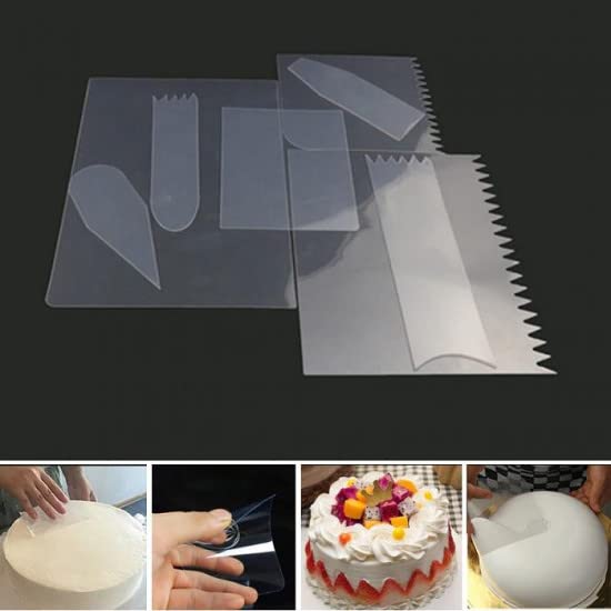 9pc Flexible Plastic Cake Scrapers for Icing
