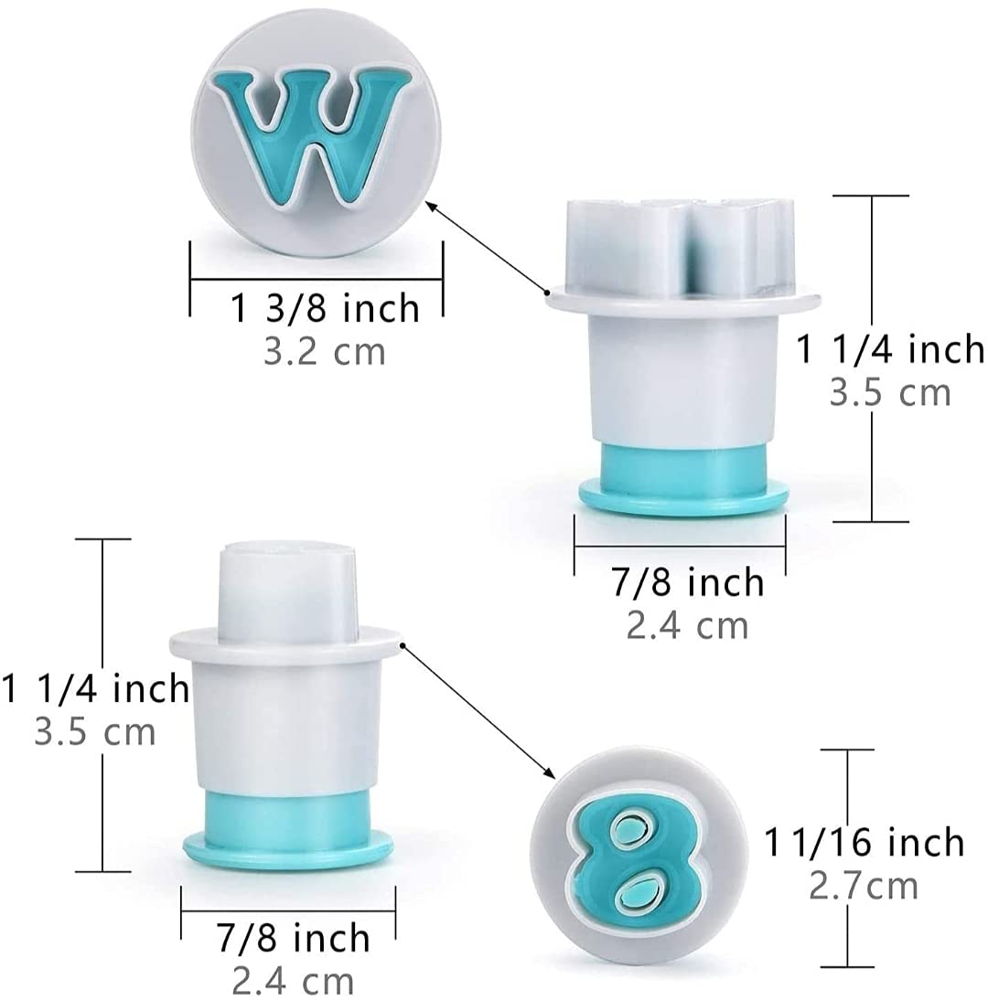 NUMBER Letters Plunger Fondant Cookie Cutter