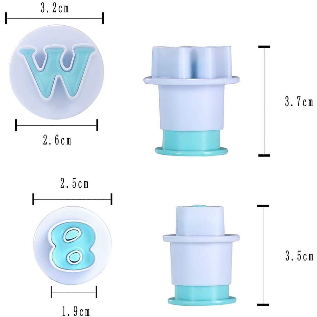 Lower Case Alphabet Fondant Letter Plunger