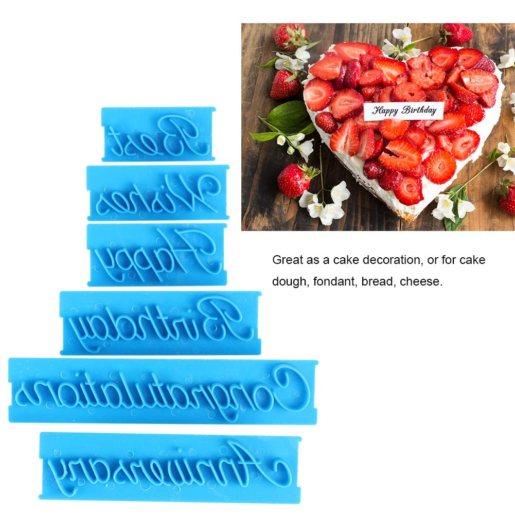 Cake Embosser Fondant Cake Molds Printing Letters Handwriting Letter for DIY Baking for Chocolate