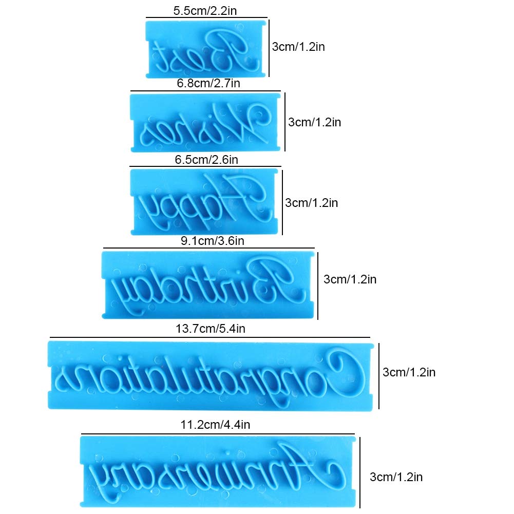 Cake Embosser Fondant Cake Molds Printing Letters Handwriting Letter for DIY Baking for Chocolate