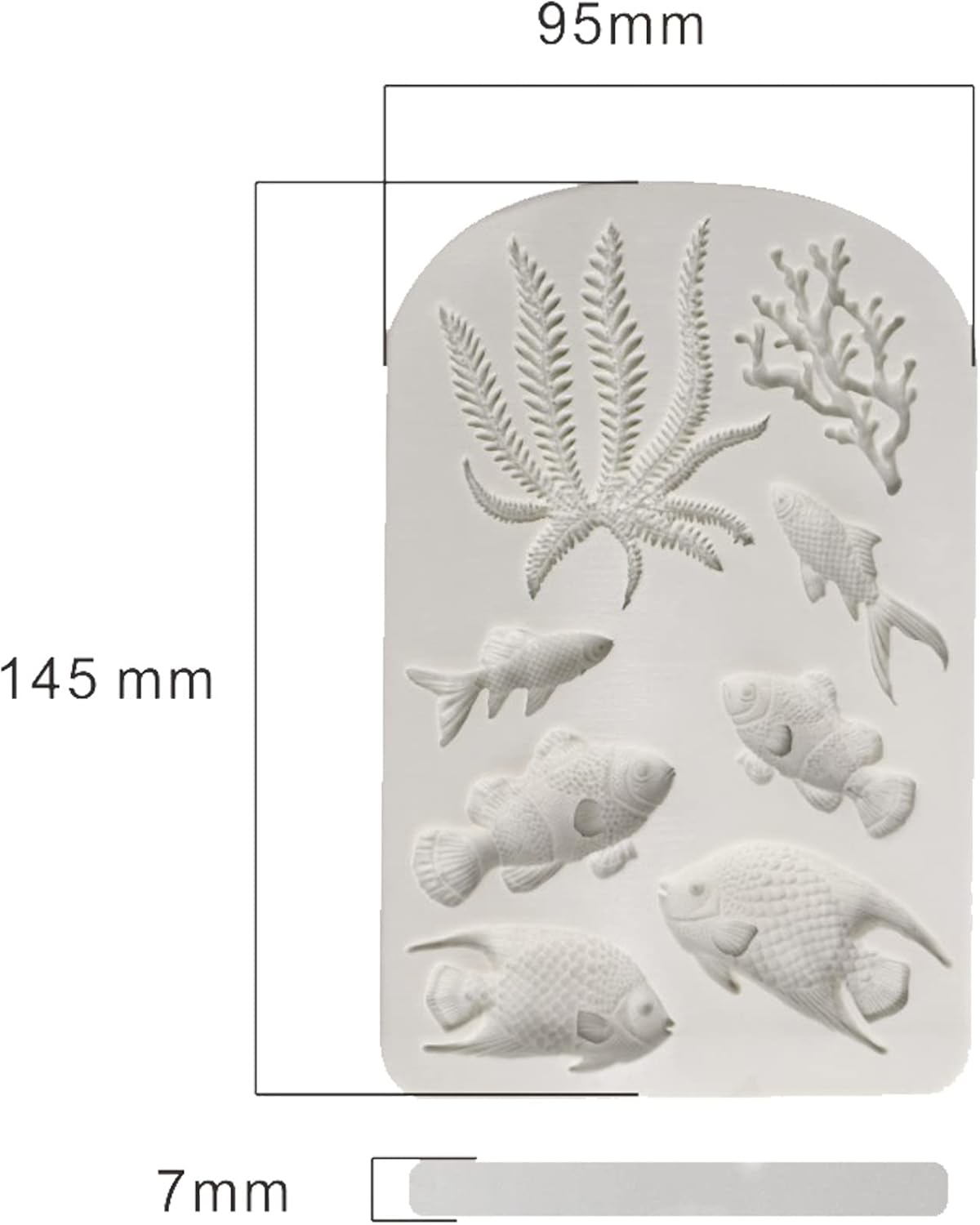Ocean Coral Starfish Sea Fish Silicone Fondant Mold