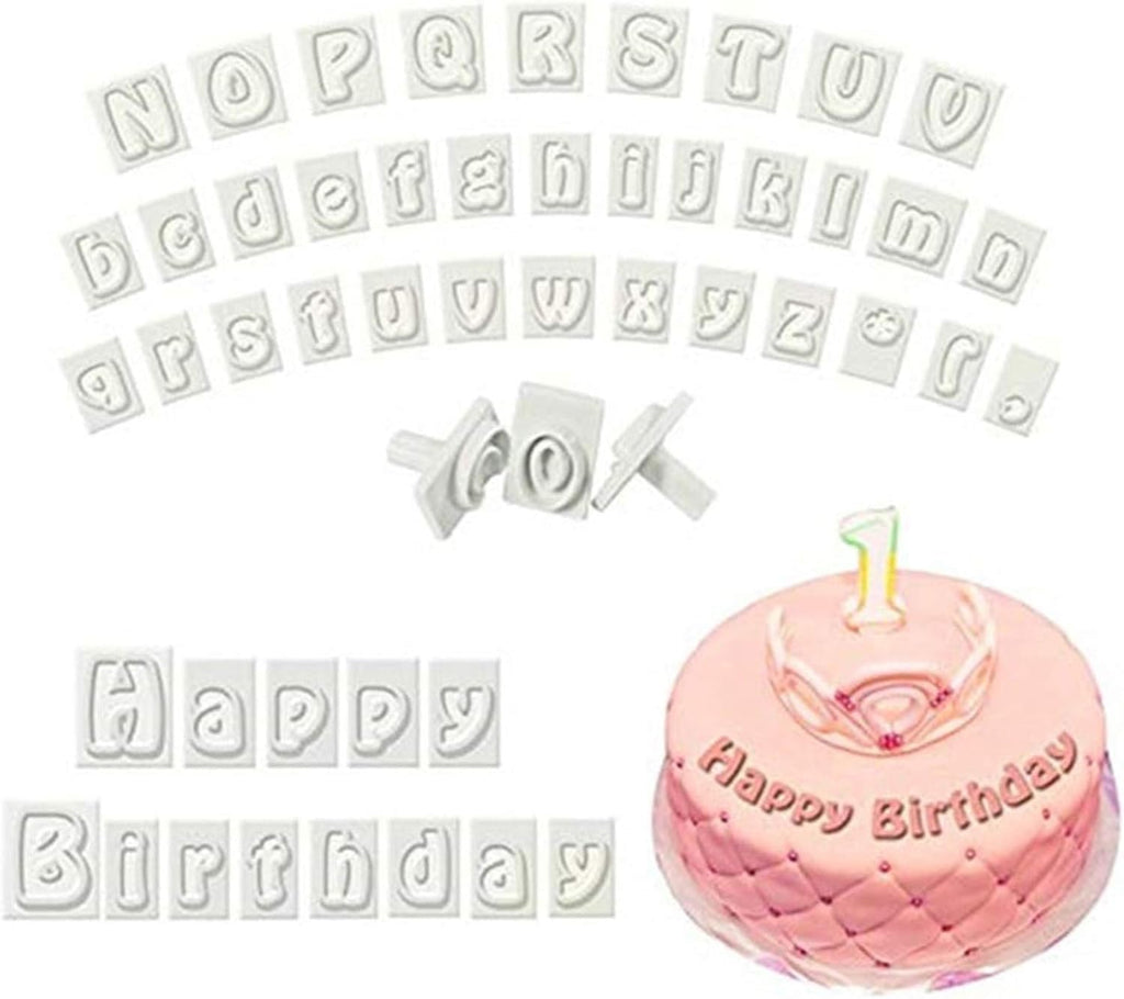 64 Pcs Mini Plastic Alphabet Cookie Cutter Set