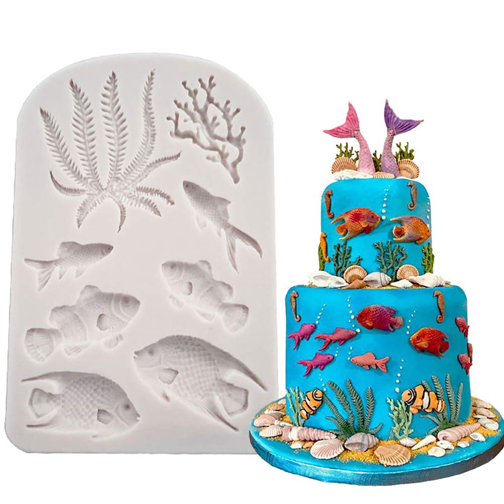 Ocean Coral Starfish Sea Fish Silicone Fondant Mold