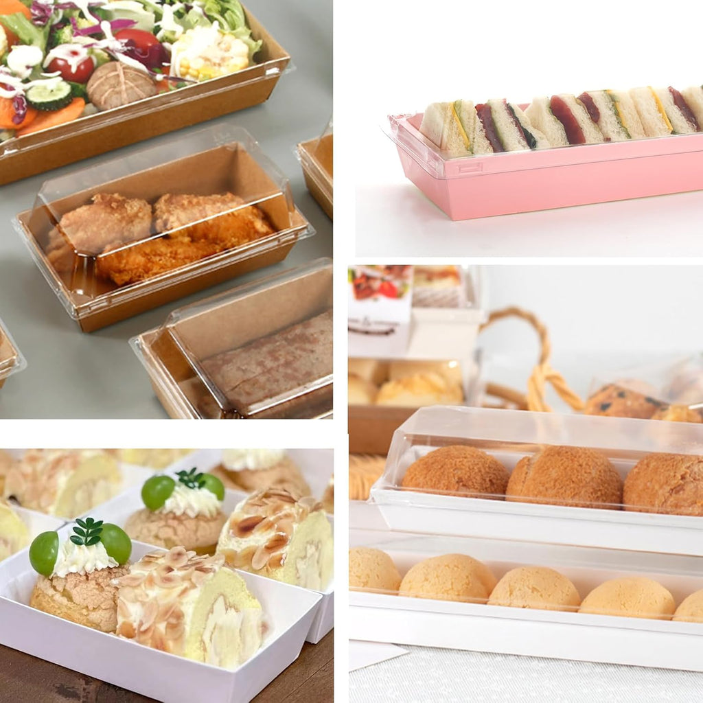Disposable Rectangle Loaf with Lid (10 Pcs Pack)