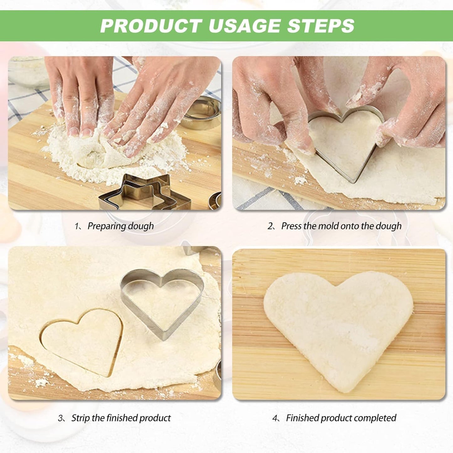 12 Pcs Stainless Steel Cookie Cutter